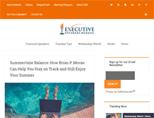 Tablet Screenshot of executivespeakersbureau.com